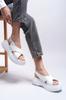 Women's Casual Sandals Jahabelle Summer Shoes 0012803 White Skin