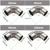 Smoked Pipe Connector Thread Elbow Stainless Steel Stove Pipe Elbow for Kitchen/Factory/Stove/Gas/Pump Enduring