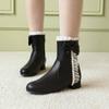 Осень и зима женские ботинки Мартин розовые туфли принцессы боковая молния детская обувь для среднего и старшего возраста новые детские полусапожки Лолита для женщин