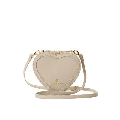Сумка через плечо Mini Heart Motif Bag бежевая [Samantha Vega] женская