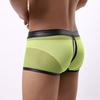 Men Thongs Hollow Out Mesh Sexy Opening U Convex Super Breathable Men Boxers