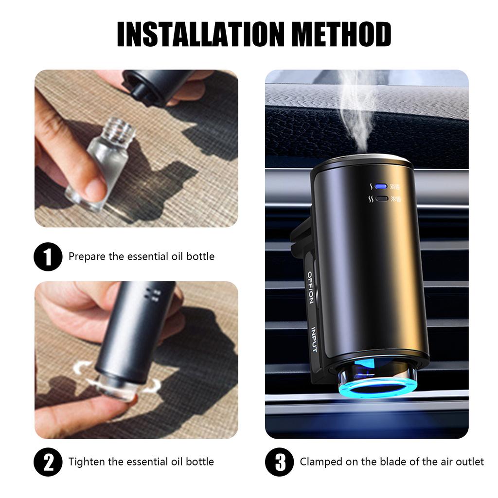 Автомобильный электрический диффузор воздуха Ароматизатор Автомобильный увлажнитель воздуха Ароматерапевтический туман Масло с эффектом древесного зерна Автомобильный освежитель воздуха Духи Ароматизатор