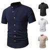 New Summer Men's Fashion Short Sleeve Shirt Breathable Sweat-absorbing Comfortable Men's Short Sleeve Top