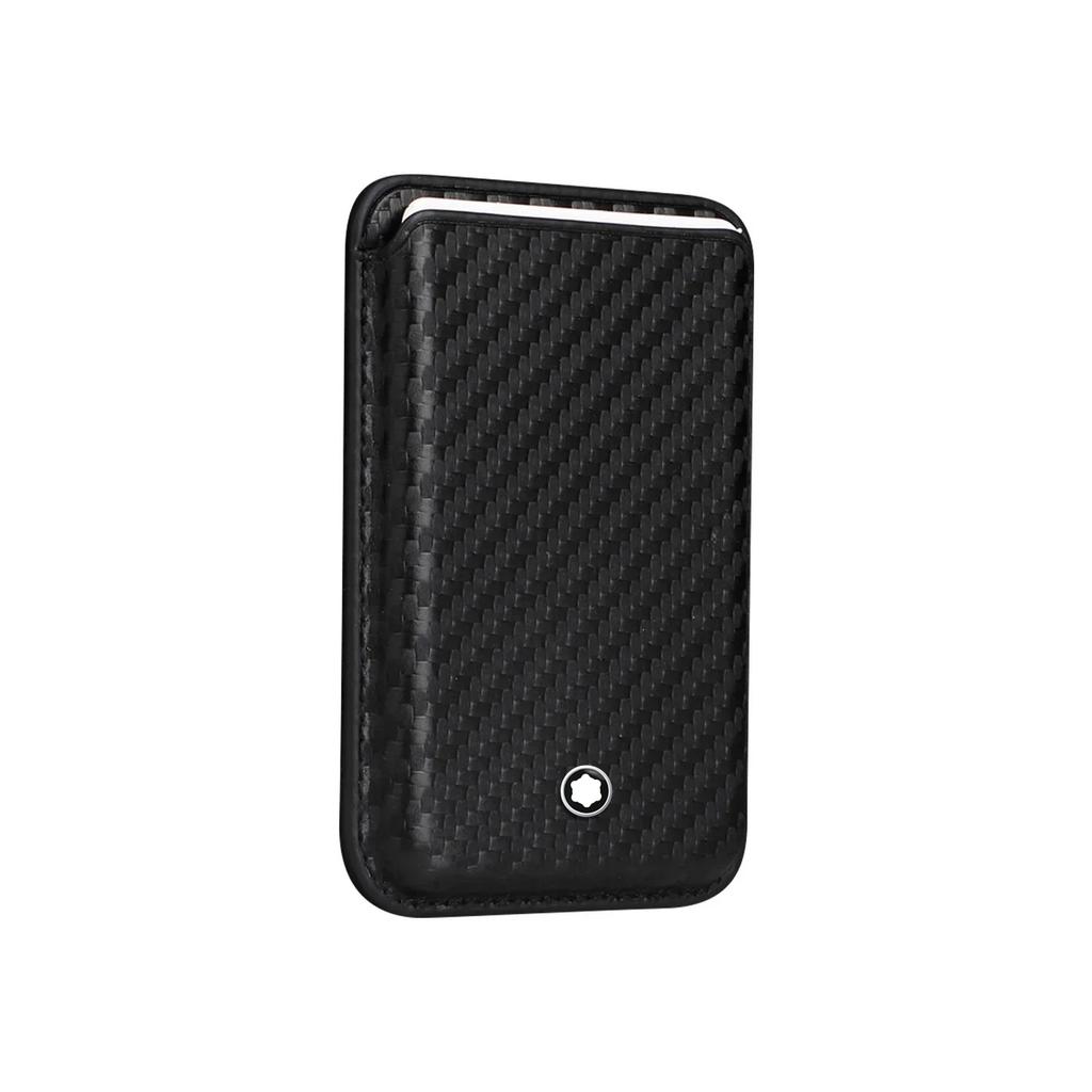 Роскошный Бизнес Sle Bla Сильный Магнитный Тип Кожа Сафьяно Держатель для Карт для Iphone 17 16 15 14 MagSafe Кошелек из Углеродного Волокна Телефон