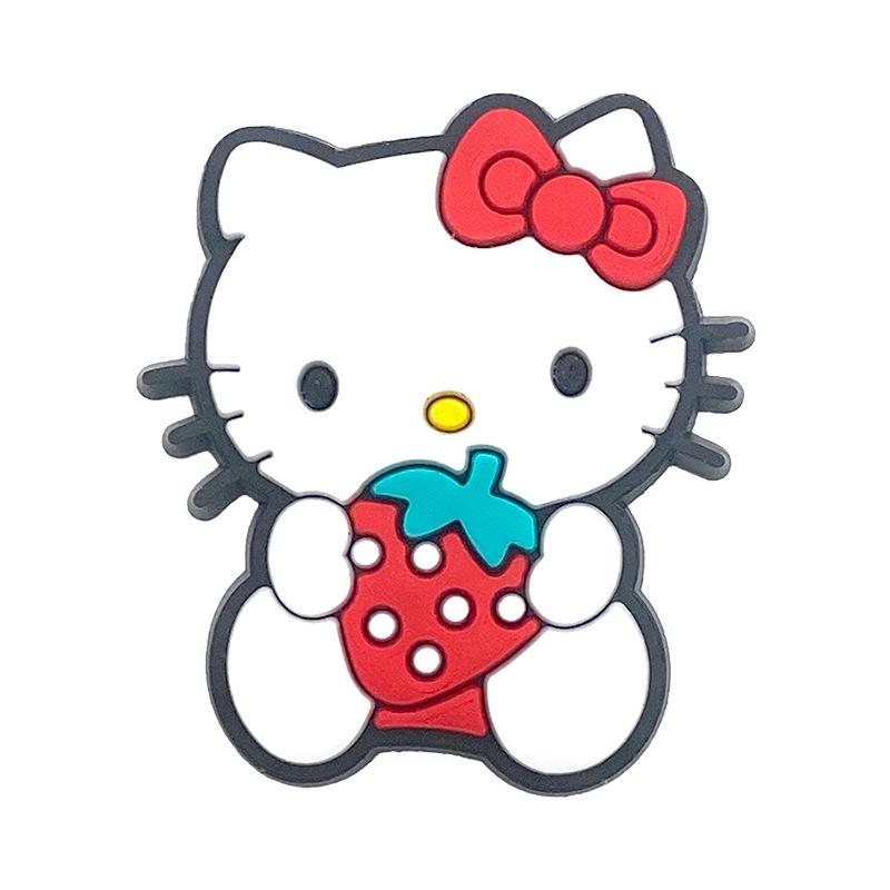 Одиночная штука Мультяшные мягкие резиновые ПВХ подвески для обуви Hello Kitty - Набор из 83 штук для DIY Подарочный набор