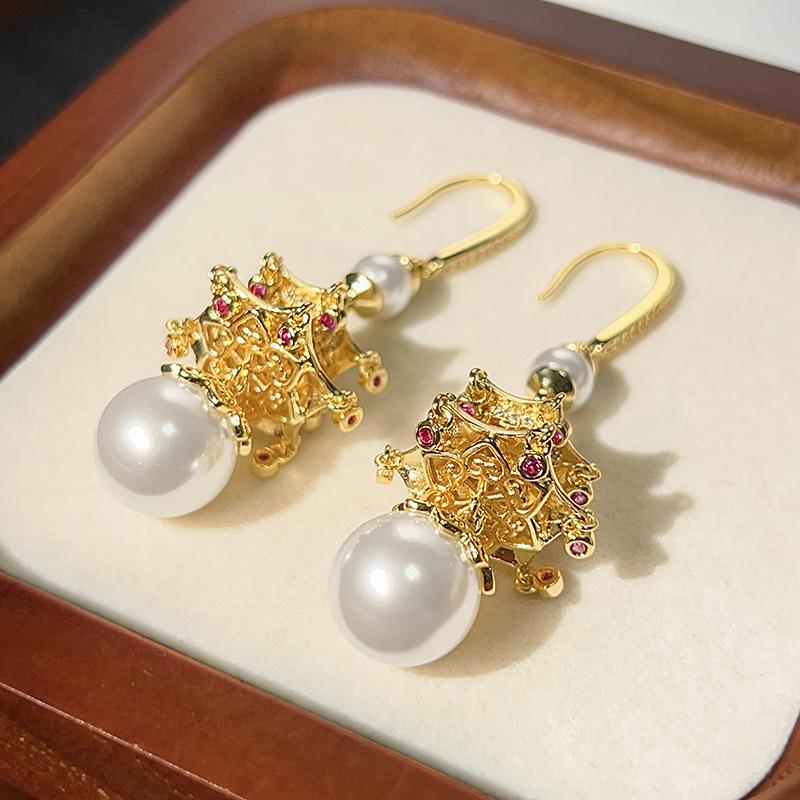 New Necklace Earring Accessories Versatile Ethnic Style Collarbone Chain Retro Pendant Chinese Bead Niche Female