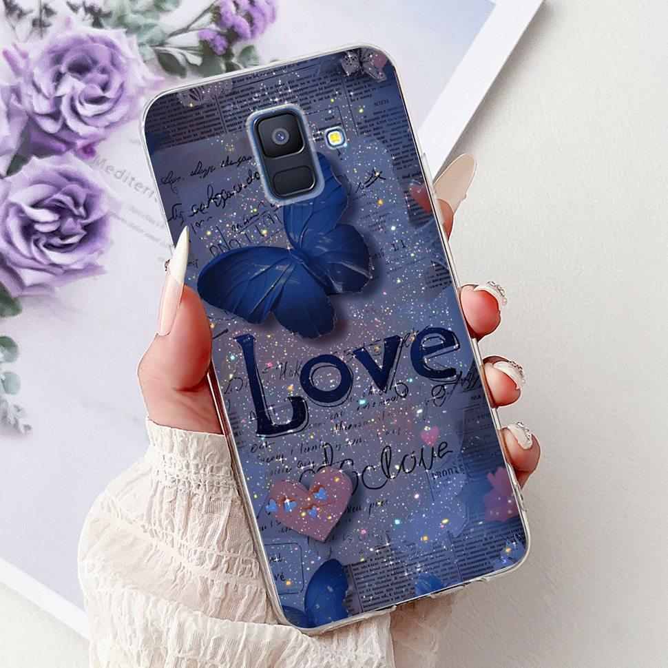 Чехол для Samsung Galaxy A6 2018 Роскошный Расписной Чехол Мягкий Силиконовый Чехол для Телефона Для Samsung A 6 A6 GalaxyA6 2018 Задняя Крышка Coque