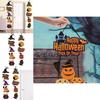 Halloween Party Door Hanger With Paper Pumpkin And Bat Design For Indoor And Outdoor Use