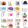Birthday Party Photo Props Set With Funny Paper Decorations For Celebrations And Events