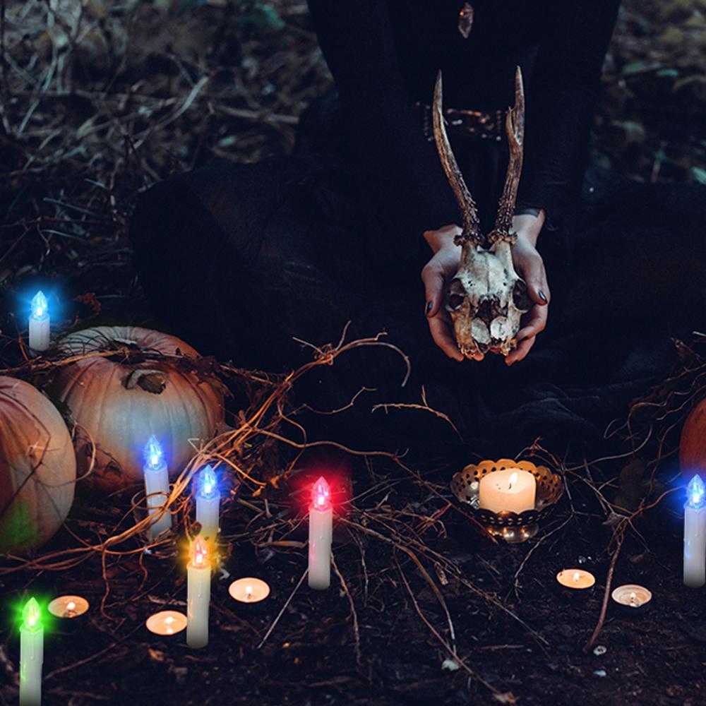 Светодиодные свечи, дистанционное управление с таймером, цветное освещение RGB, водонепроницаемая электронная свеча, свеча для украшения дома, День святого Валентина