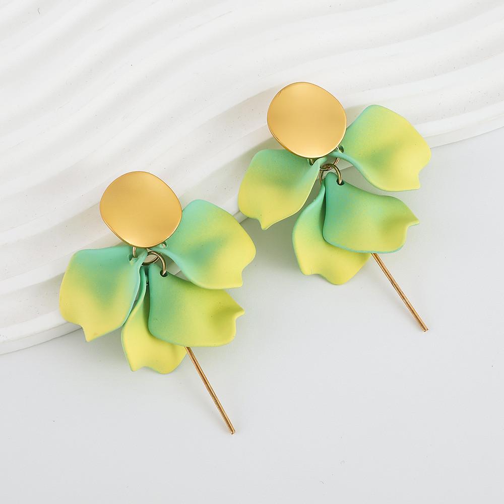 Pinkdudu Модные серьги-капли в виде лепестков роз, серьги-цветы из смолы с градиентным цветом, женские украшения PD2380