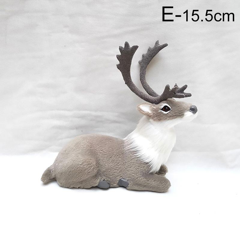 1pc Creative Christmas Sika Deer Christmas Reindeer Simulation Deer Elk Christmas Deer Decorations