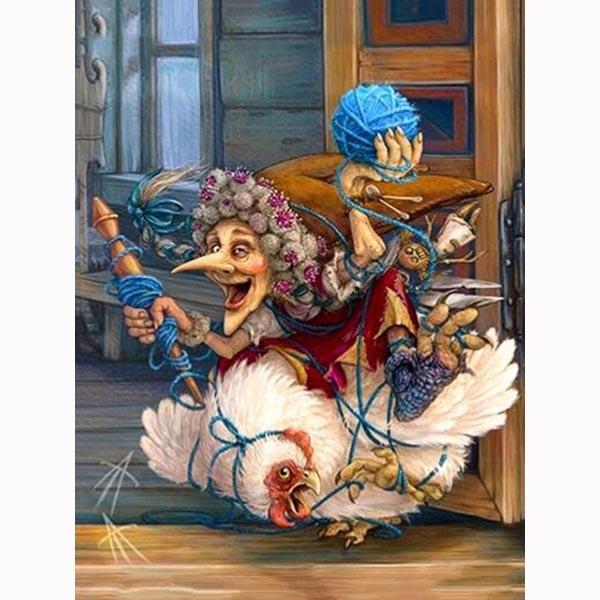 5D Diy Алмазная картина, вышивка, полная ведьма, птица, дерево, вышивка крестом, бисер, наборы для ручной работы, настенная мозаика, украшение для дома, Rustom