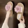 Fashion Medium Heel Flowers Women's Slippers and Ladies Sandals 2025 Trend Designer Luxury Shoes Top Designs Chic Elegant Casual Slides