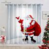 3D Мультяшный Рождественский Олень Рождественская Елка Шторы 2 Панели Роскошная Гостиная Спальня Балкон Кухня Детская Комната Декор Шторы