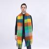 Imitation Cashmere Scarf for Women Winter  Men's Scarf  Autumn and Winter Thick Wool Tassel  Versatile New Plaid Scarf