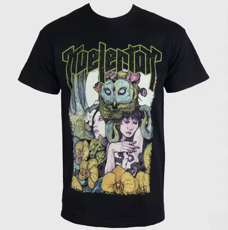 Kvelertak - Octopool Art Pattern Metal Band T-Shirt Casual Street Style Cotton T-Shirt Suitable for Both Men and Women