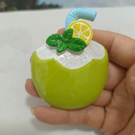 3D Coconut Drink Fridge Magnet Summer Beach Resin Coconut Juice Magnetic Refrigerator Accessories Home Office Kitchen Decoration