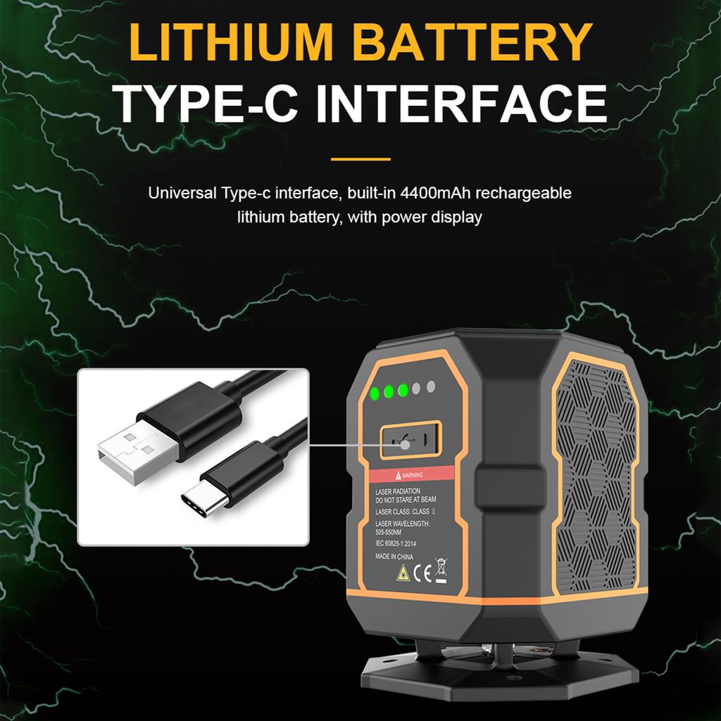 Лазерный уровень с перекрестной линией и кронштейном, 30 м/98 футов, самовыравнивающийся, 360 градусов, горизонтальный, 120 градусов