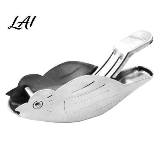Metal Citrus Juicer for Seafood Bird Shaped Lemon Squeezer 304 Stainless Steel with Compact Fruit Kitchen Pour Spout Portable Hand Press Orange