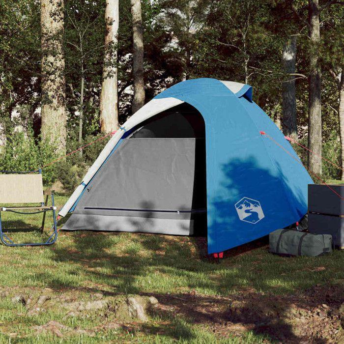 VidaXL Tente de Camping 3 Personnes, Tente d'Ombrage avec Sac de Transport, Auvent Portable avec Parois Latérales pour 94332