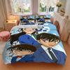 Detective Conan Mystery Print 3Pcs Bedding Setduvet Cover With 2 Bedropillowcase Home Birthday Gift