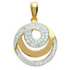 [K1418] - Gold Plated Pendant 'Goddess' White Gold - 18 Mm