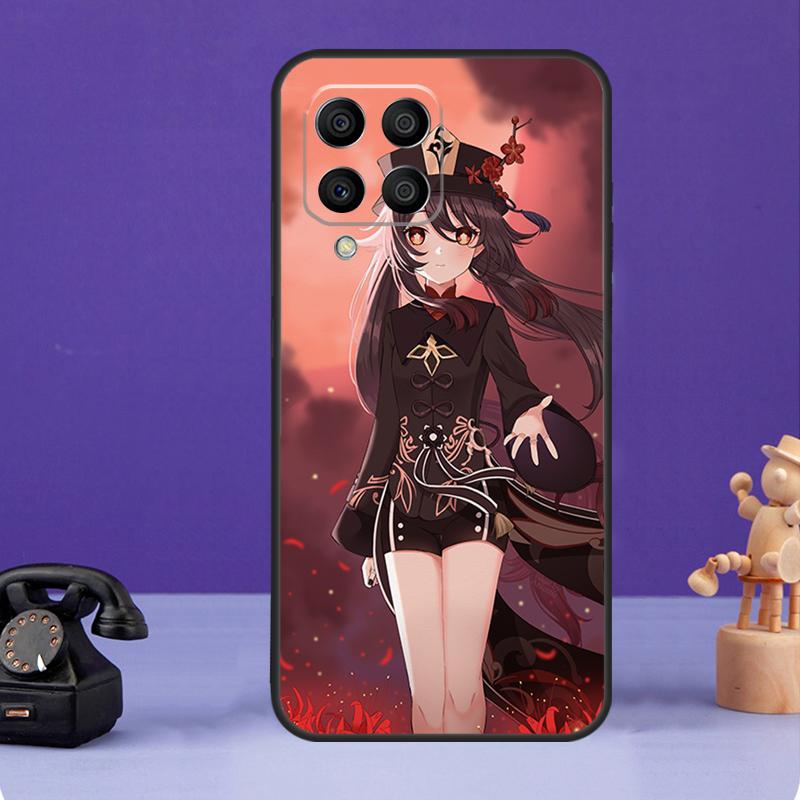Чехол Genshin Impact Hutao для Samsung Galaxy M55 M21 M31 M51 M12 M32 M52 M20 M13 M23 M33 M53 M14 M34 M54 M30s