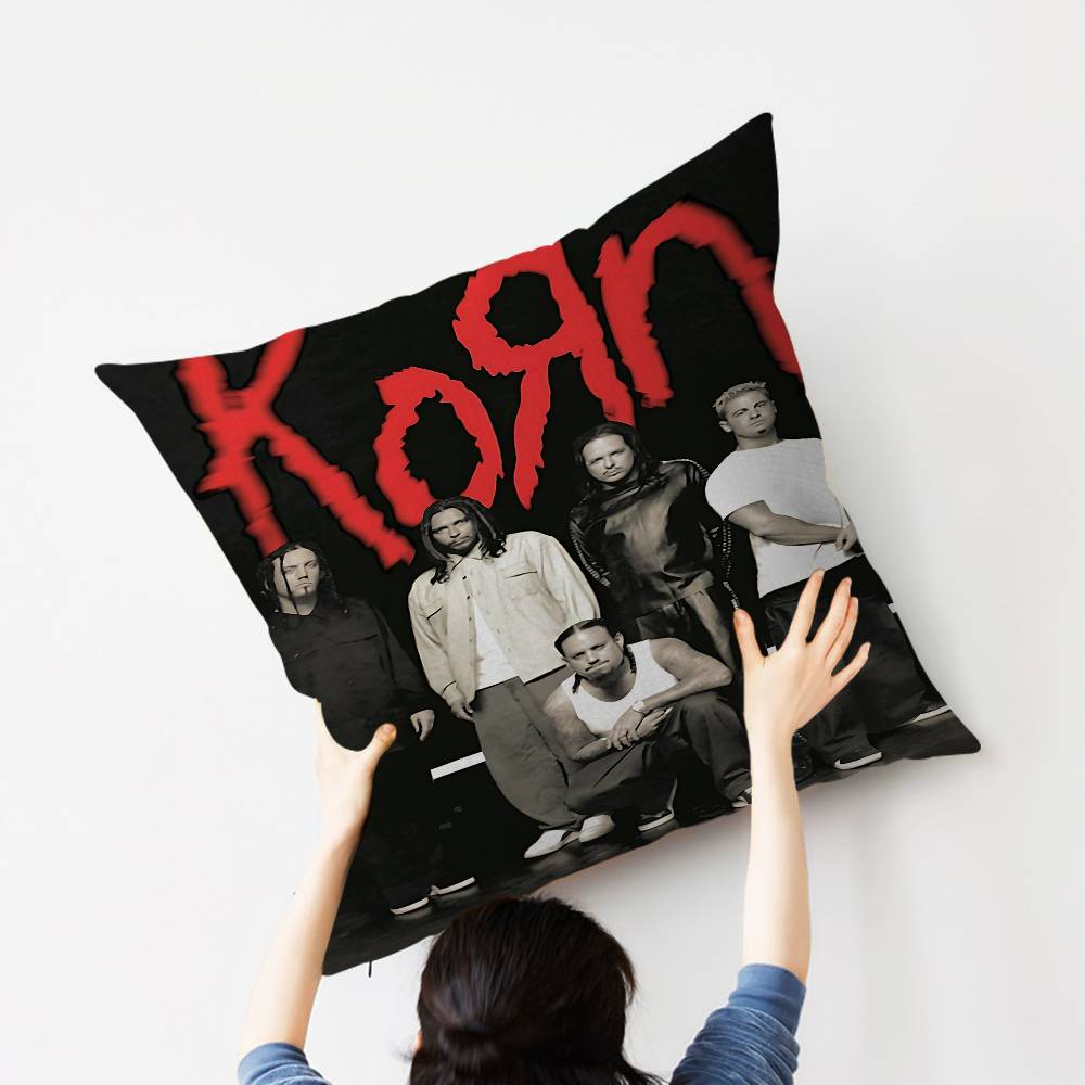 Металл Рок-группа K-Korn 45*45см Наволочка Декоративная Наволочка для Подушки Домашняя Наволочка Для Диванной Подушки