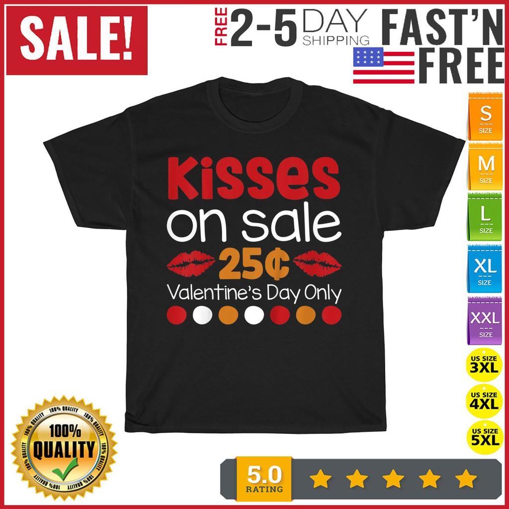 Valentines day toddler girls boys Kisses on sale Vintage T Shirt Mens Womens Tees Top Men Women