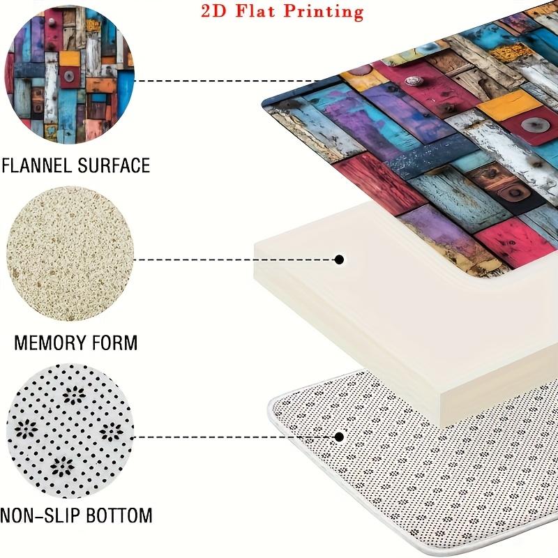4 шт. Плоская 2D печать Наклейка Узор деревянная дверь Комплект штор для душа с нескользящим ковриком для ванной, крышкой для унитаза, контурным ковриком и 12 крючками, Декор для ванной комнаты