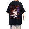 Anime Demon Slayer Kokushibo Double Sided Print T Shir Men's Women Cartoon Fashion Oversized Streetwear Male Casual T-shirt Top