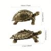 1/2pcs Solid Copper Turtle Brass Wealth Longevity Money Tortoise Small Statue Ornament Tea Pet Desktop Craft Decoration
