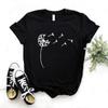 Dandelion Funny Print Women T Shirt Girl Summer O Neck Fashion Top Tee Female Clothes Unisex