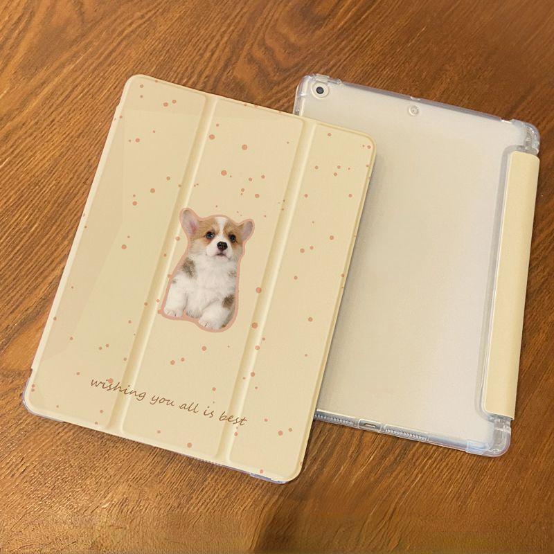 For iPad 10.2 2021/2020/2019 Gen9/8/7 Cute Cats and Dogs Air4/5 10.9 Air 3 10.5 Air2/1 2017/2018 Gen5/6 9.7 Flip Stand Silicone Protective Case Cover