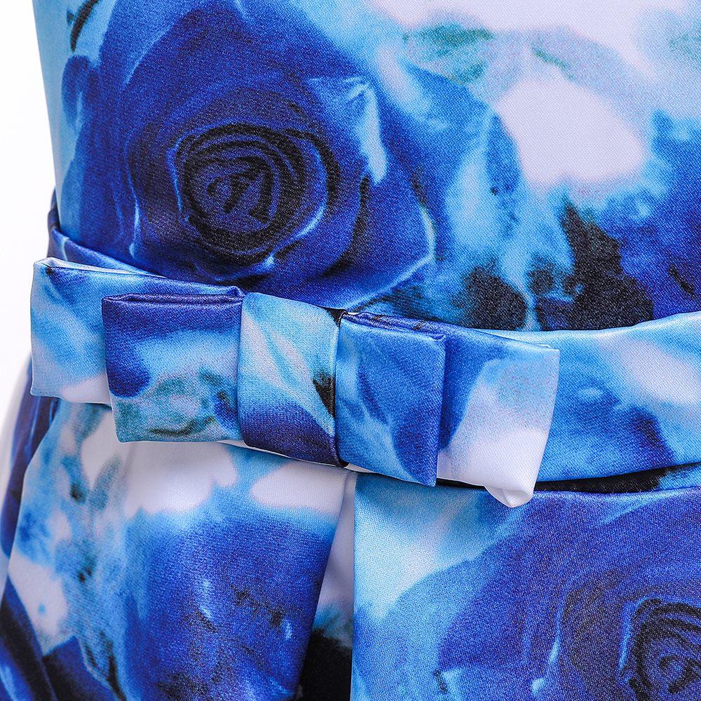 Платье с цветочным принтом для девочек, детское платье принцессы для девочек, платье для девочек на день рождения