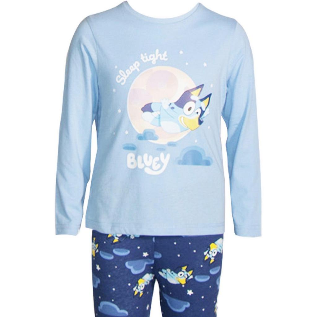 Bluey Childrens/Kids Characters Long Pajamas Set