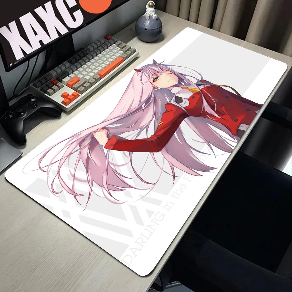 Gaming XL Large New Mousepad Anime Zero Two Darling in the Franxx Mouse Pad XXL Keyboard Pad Carpet Soft Non-Slip PC Mouse Mats