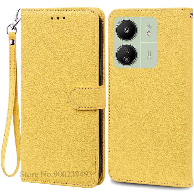For Xiaomi Poco C65 Case Leather Wallet Flip Case For POCO C65 C 65 PocoC65 Cover Coque Fundas For Xiaomi Poco C65 Phone Case