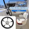 Black Foam Grip Marine Steering Wheel Stainless Steel Destroyer Steering Wheel  Pontoon Boat