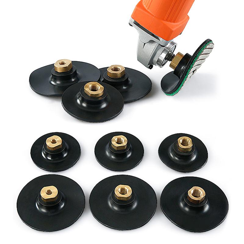 3-дюймовая 4-дюймовая резиновая опорная подушка Резьба M10 M14 M16 Опорная подушка для полировального шлифовального диска для угловой шлифмашины Подушка для полировального диска