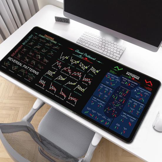 Коврик для игровой мыши Yousheng Large с прошитым краем, нескользящая основа, моющийся, простой в использовании, резиновый коврик для мыши и клавиатуры