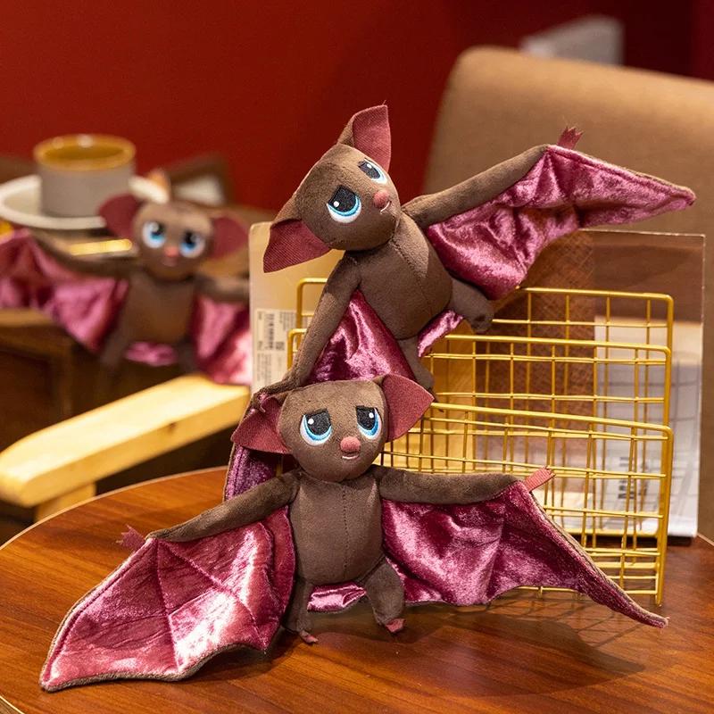Кавайная кукла-летучая мышь El Transylvania Mavis Bat Плюшевые игрушки Набитые Мягкая игрушка из фильма Аниме Мультфильм Летучая мышь Плюшевая игрушка Подарки на день рождения Девочка Летучая мышь