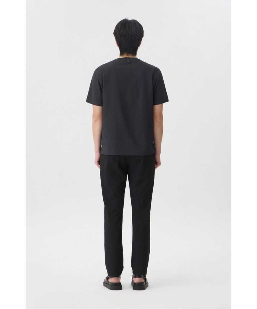 BRENTWOOD [Very Comfortable] Seersack Round Neck T-Shirt Brtam26951Gyx