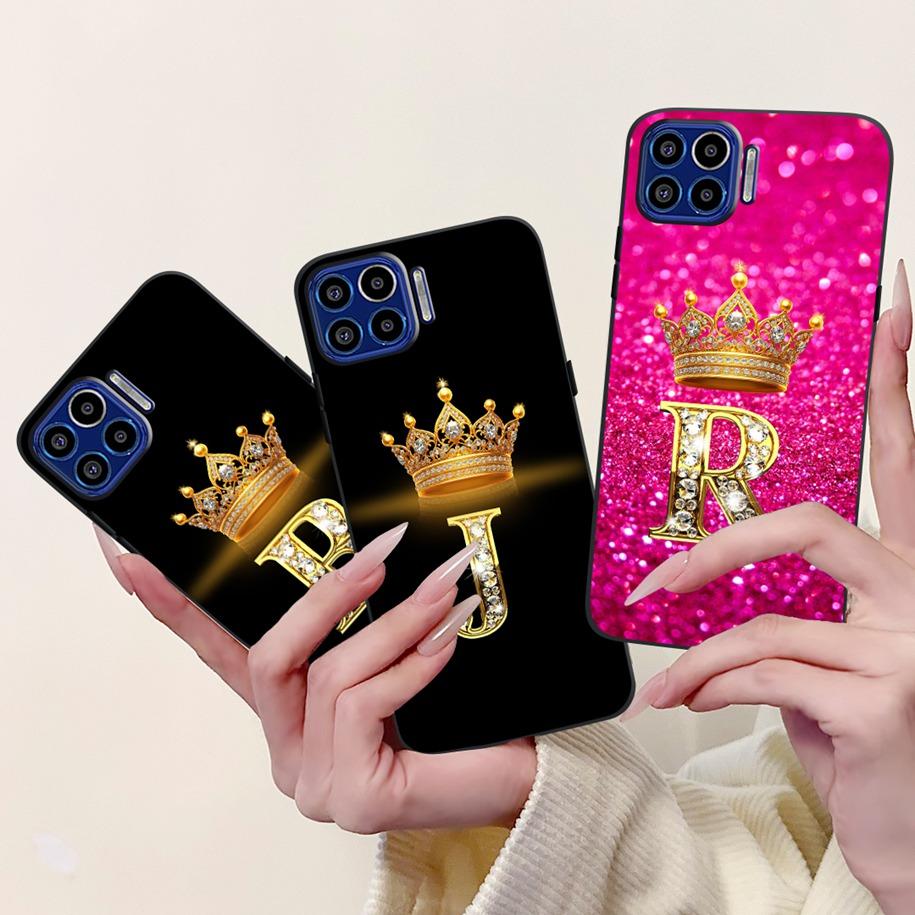 Чехол для Motorola One 5G Популярные буквы Цветочная корона Мягкий силикон Ударопрочный ТПУ Чехол для пары Для телефона Moto One 5G 2020
