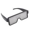 Dynamic LED Glowing Glasses USB Rechargeable Light Up Glasses White Light with Flashing Neon 11 Patterns