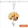 Keychain Pendant Anime Demon Slayer Kimetsu No Yaiba Kamado Tanjirou Double Sided HD Bag Pendant Gift For Fans Cosplay Props Jewelry Gift