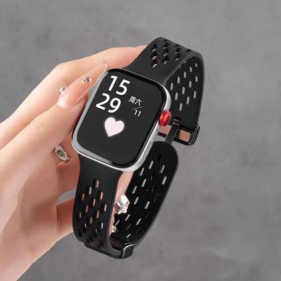 Силиконовый ремешок для Apple watch band 49мм 46мм 45мм 44мм 42мм 40/41мм магнитный Браслет Correa iWatch Series 10 9 8 7 6 5 4 Ultra