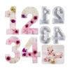 Crystal Epoxy Resin Mold Geometric Numbers Candlestick Mould DIY Candle Holder Home Decor Cement Plaster Silicone Molds