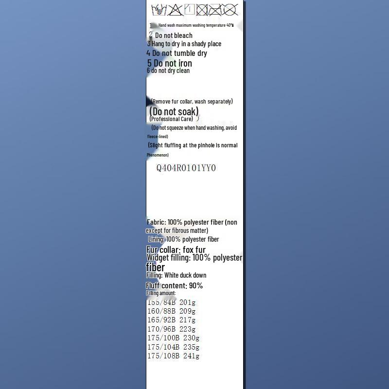 Женский пуховик Sancai большого размера с воротником из лисьего меха